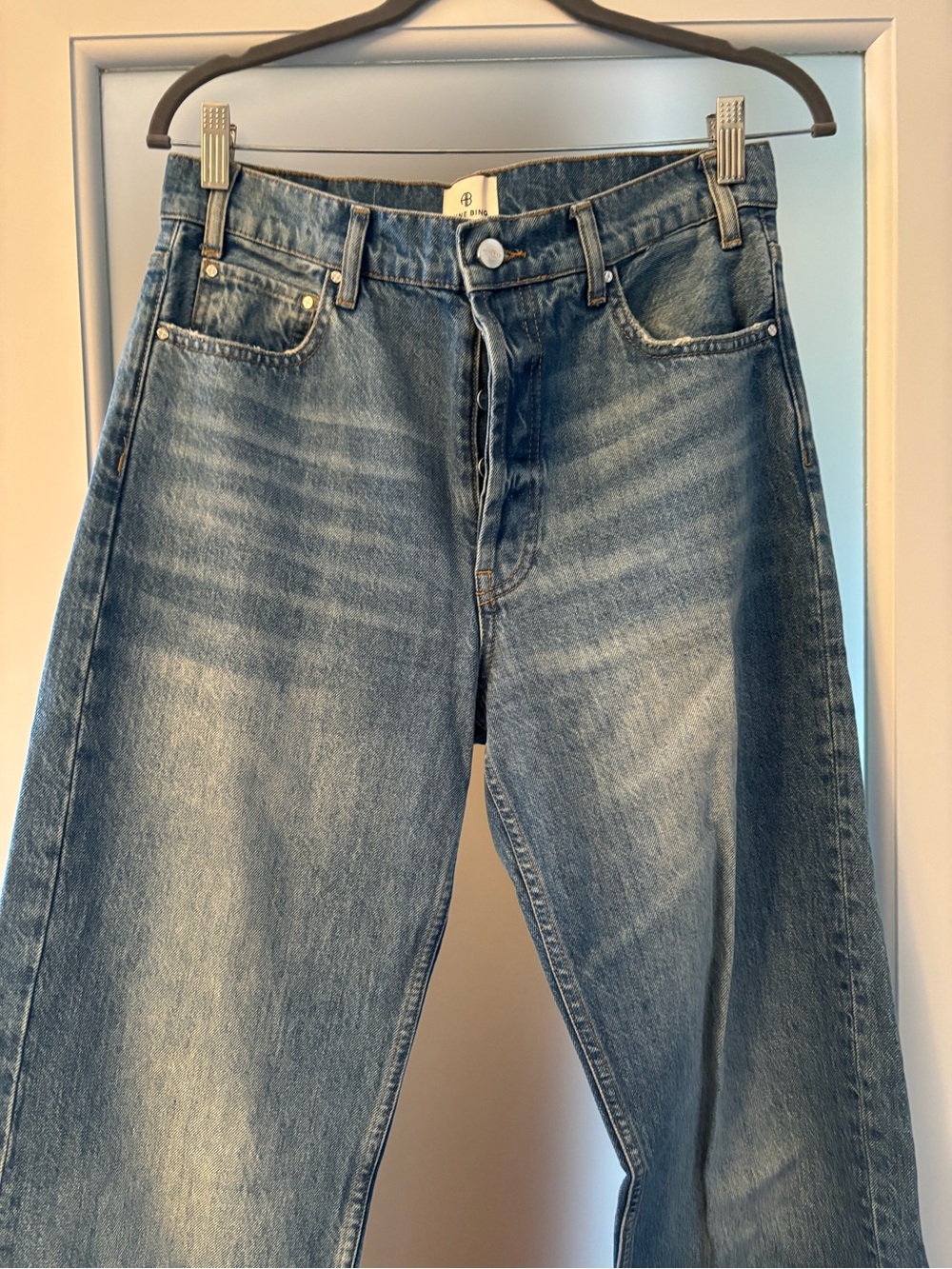 Anine Bing Roy Jeans in Blue Denim - Picture 12 of 14